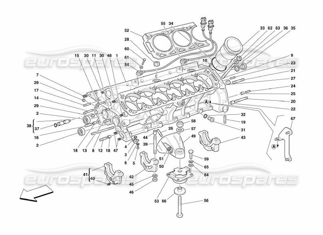 Ferrari 575 Superamerica BASAMENTO Diagramma delle parti