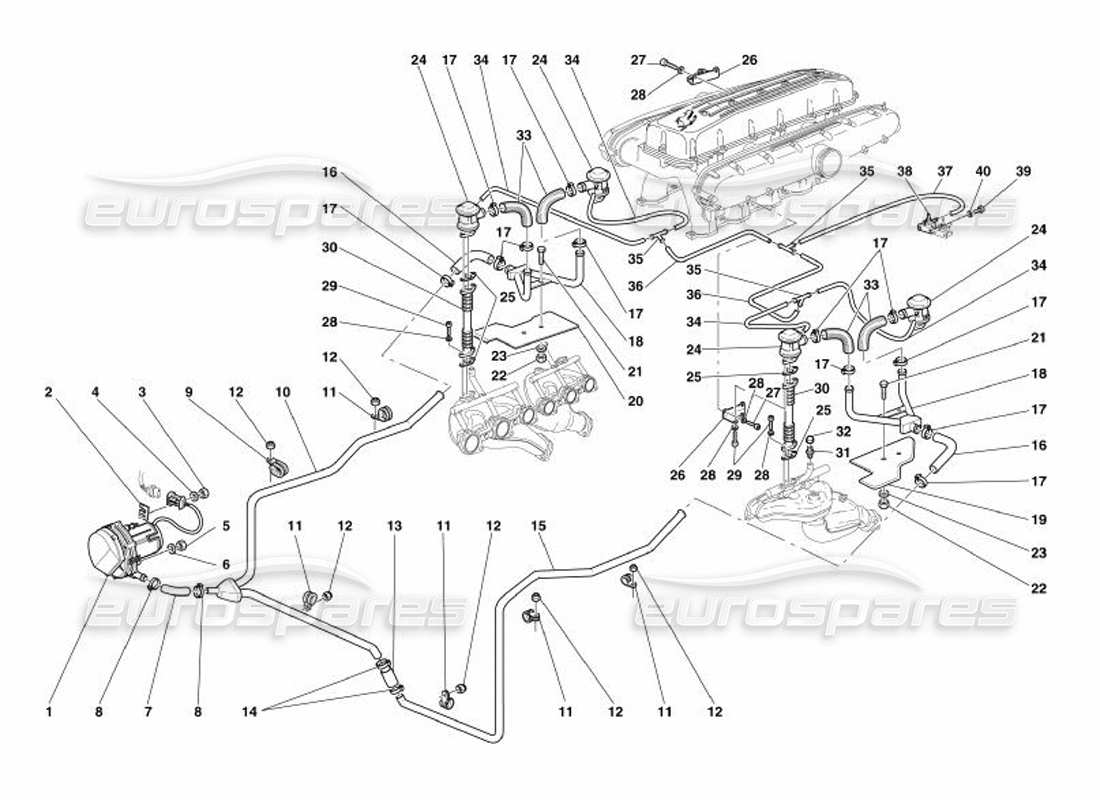 Ferrari 575 Superamerica POMPA ARIA SECONDARIA Diagramma delle parti