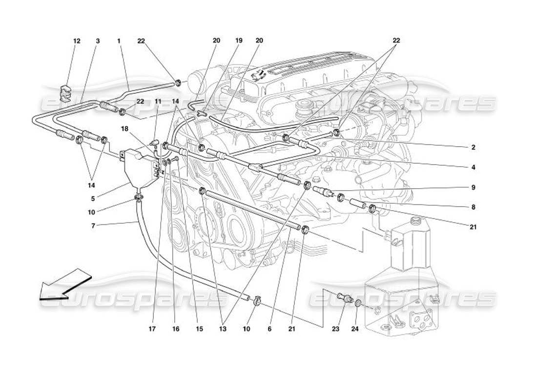 Ferrari 575 Superamerica Colpo - Per sistema Diagramma delle parti