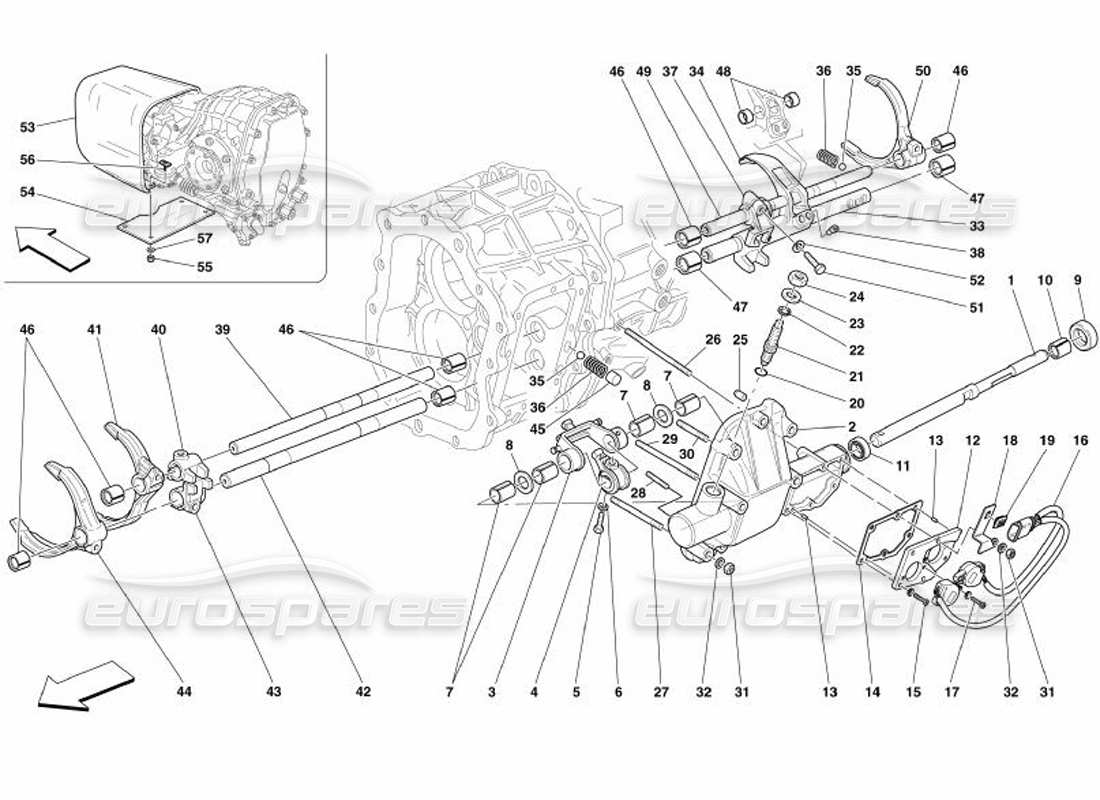 Ferrari 575 Superamerica All'interno di Riduttore controlli: valido per il diagramma delle parti F1-