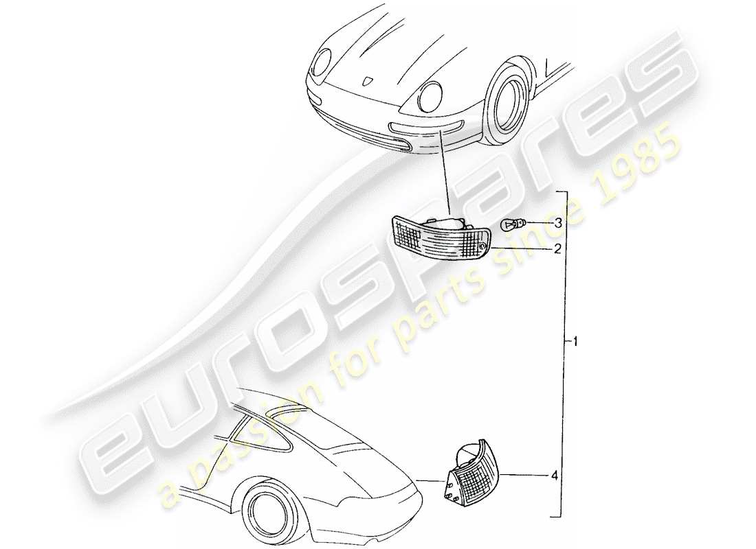 Porsche Tequipment catalogue (2010) SEGNALE DI SVOLTA Diagramma delle parti