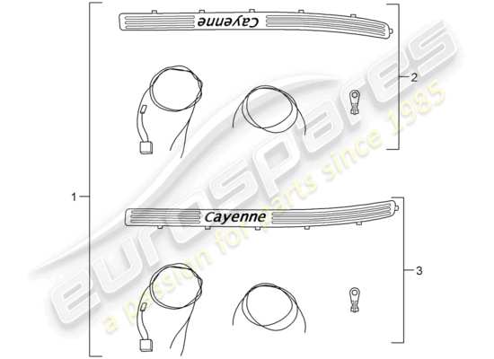 a part diagram from the Porsche Tequipment Cayenne (2013) parts catalogue