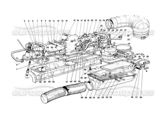 a part diagram from the Ferrari 400i (1983 Mechanical) parts catalogue