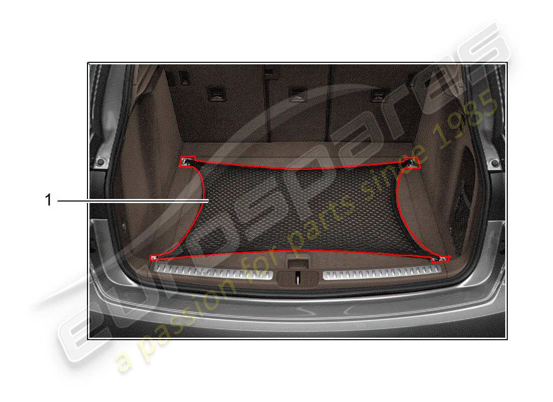 Porsche Tequipment Macan (2014) RETE DI CARICO Diagramma delle parti