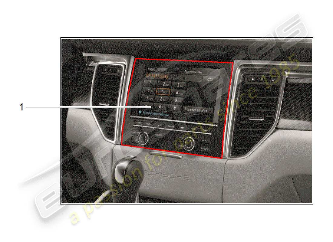 Porsche Tequipment Macan (2014) KIT DI INSTALLAZIONE Diagramma delle parti