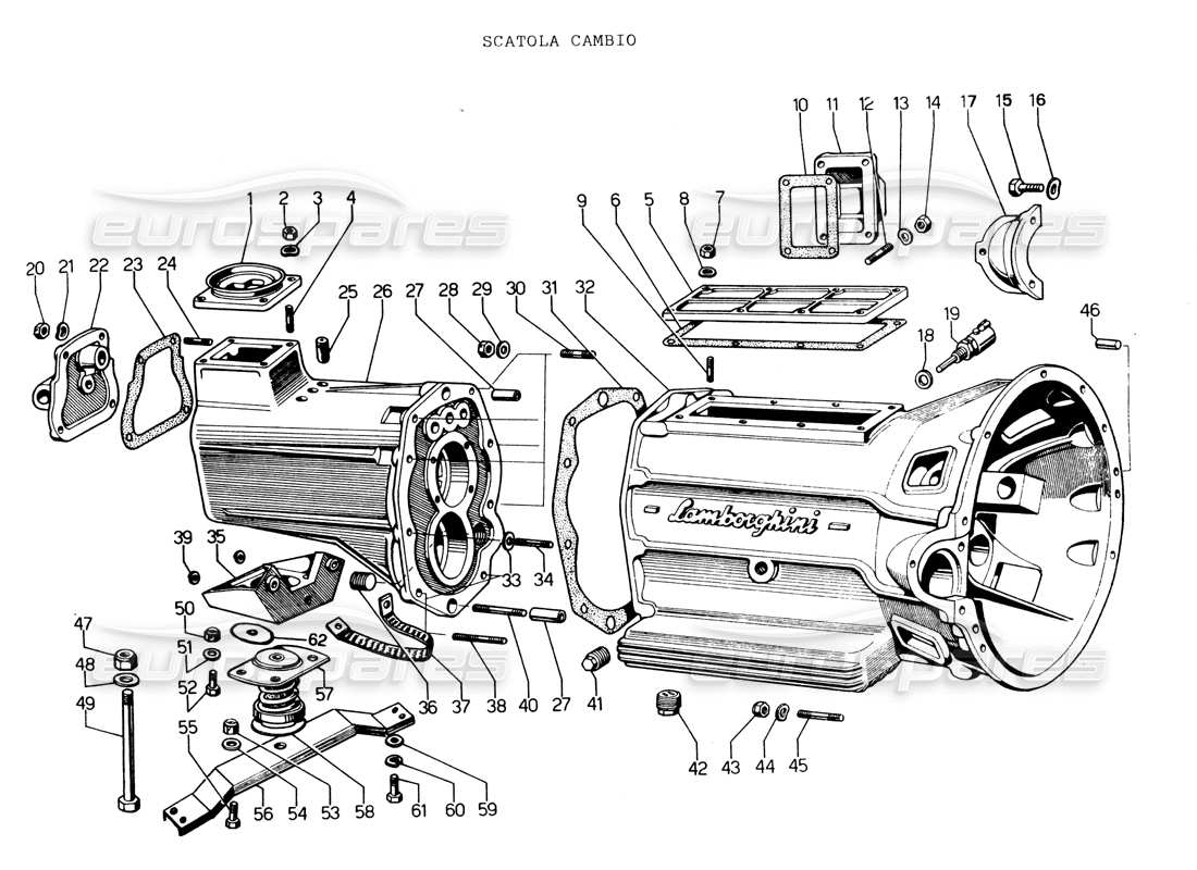 Lamborghini Espada Riduttore Diagramma delle parti