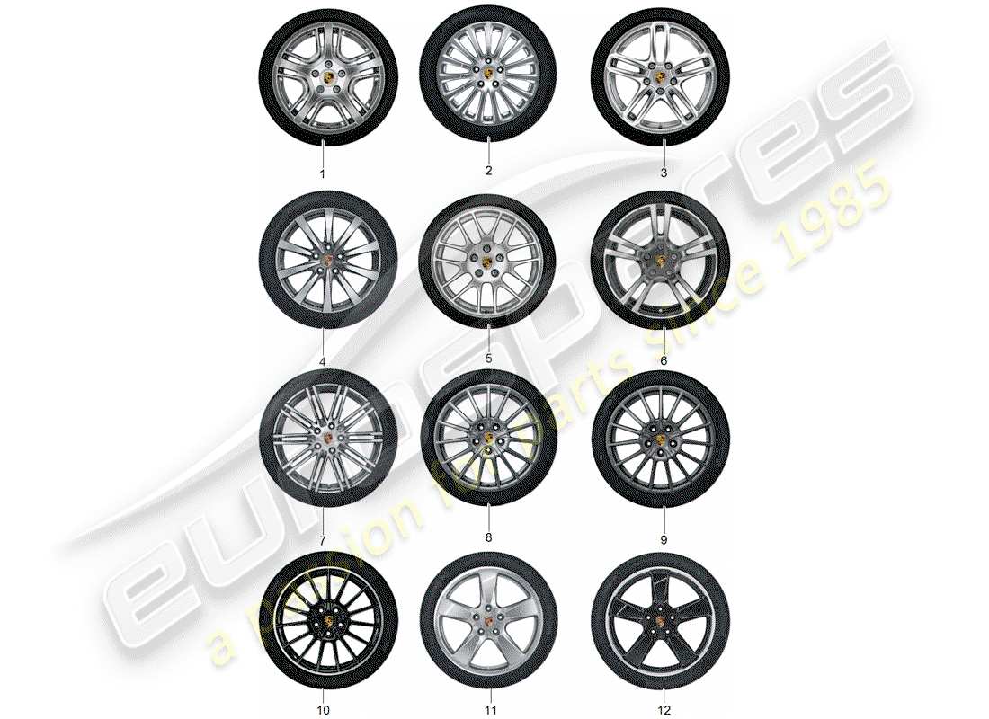 Porsche Tequipment Panamera (2011) WHEEL DISC 'ALUM.' WITH Diagramma delle parti