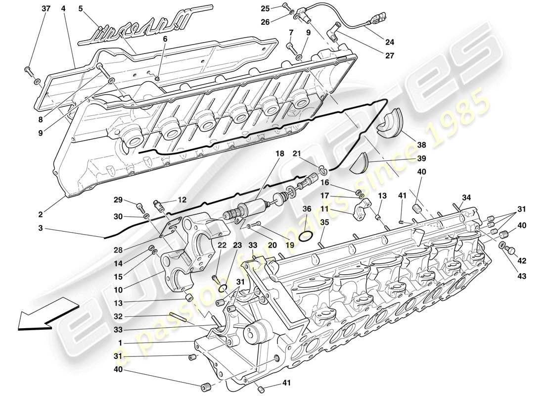 Maserati MC12 Testata destra Diagramma delle parti