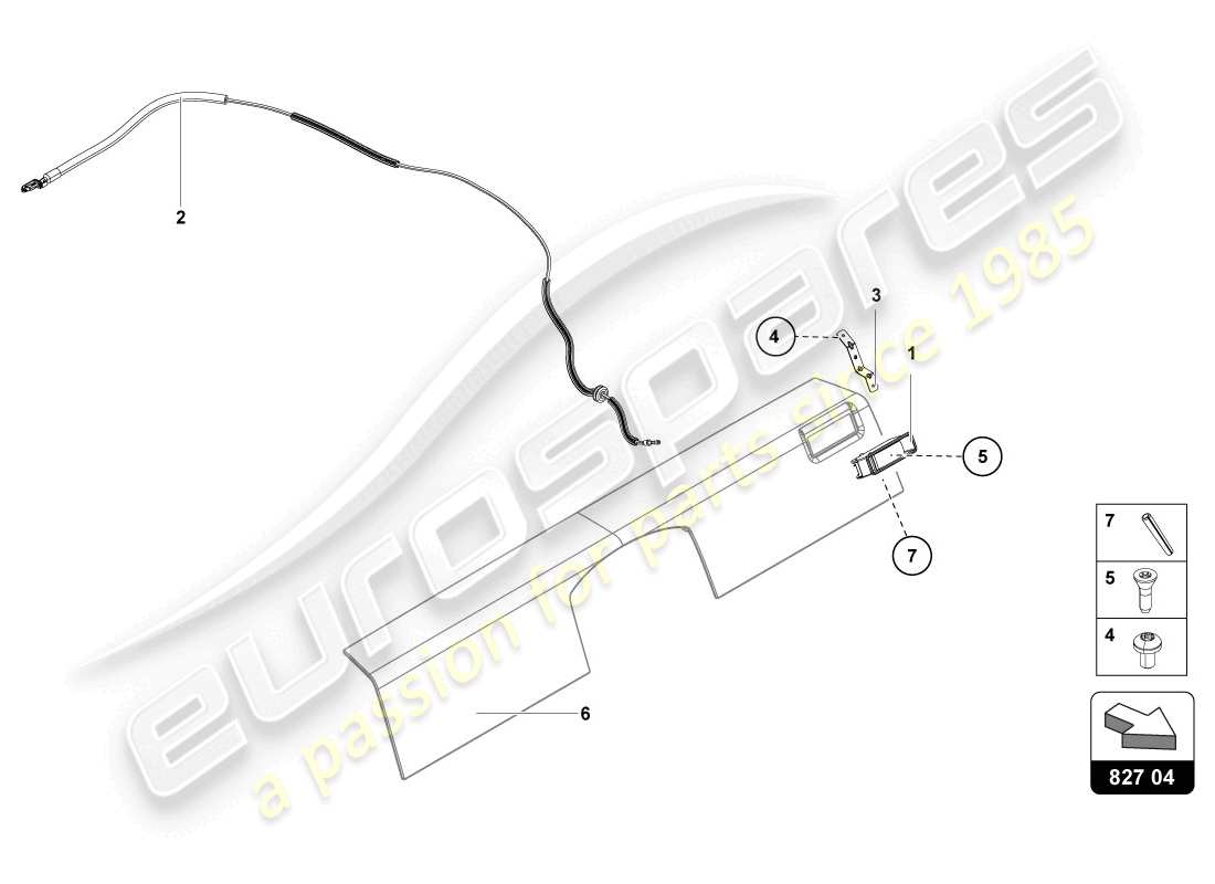 Schema delle parti Lamborghini LP720-4 Coupé 50 (2014) LEVA DI RILASCIO