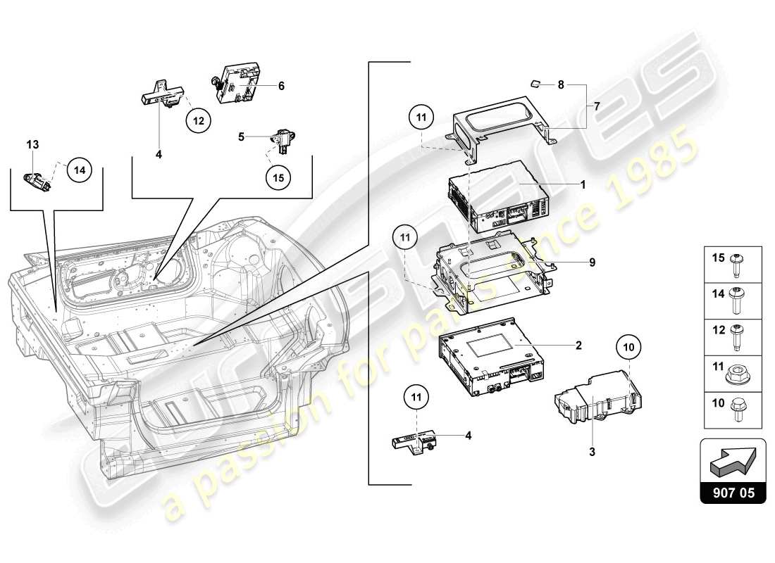 Schema delle parti Lamborghini LP720-4 Coupé 50 (2014) ELETTRICHE