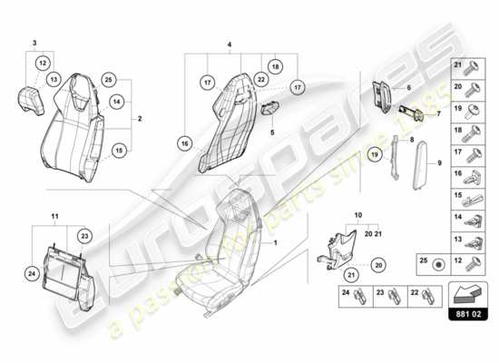 a part diagram from the Lamborghini LP610-4 SPYDER (2016) parts catalogue