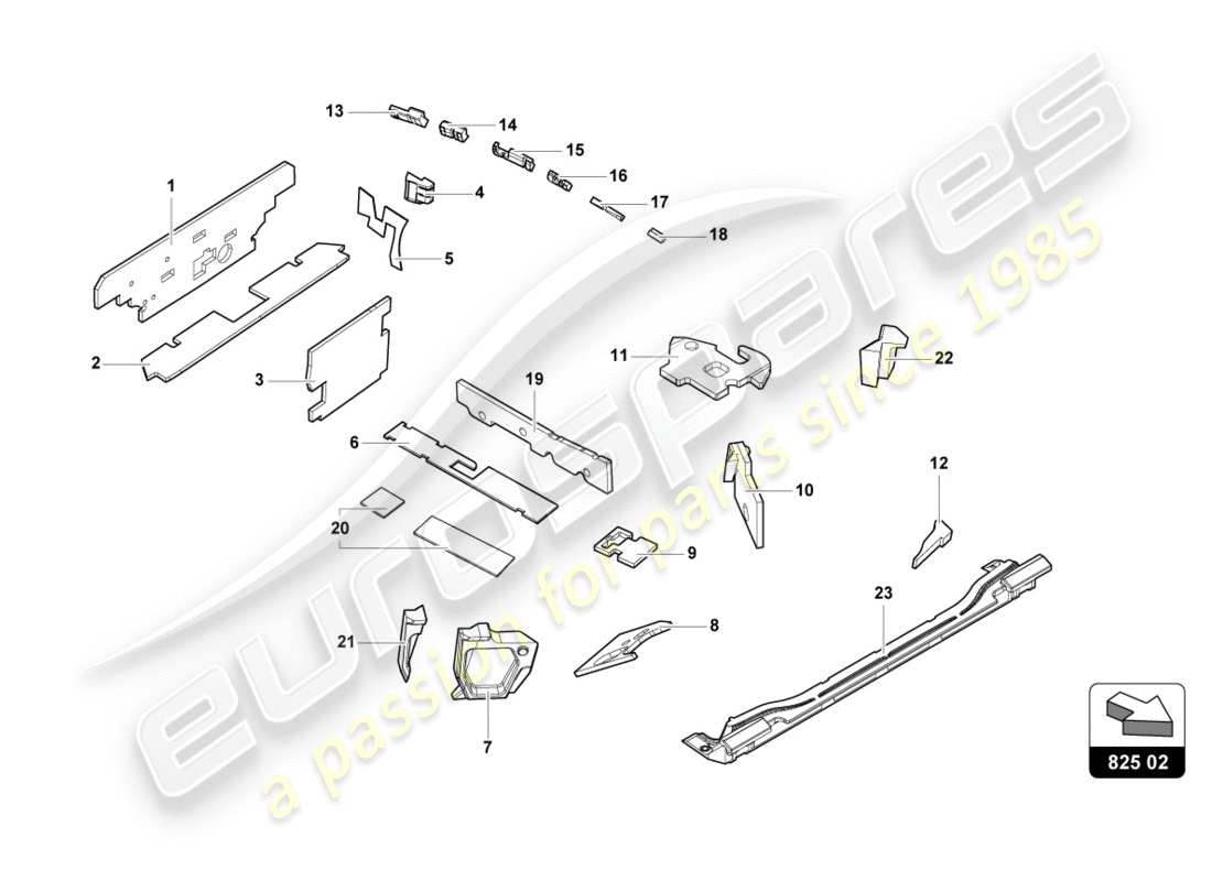 Diagramma delle parti Lamborghini LP610-4 Spyder (2019) SMORZAMENTO