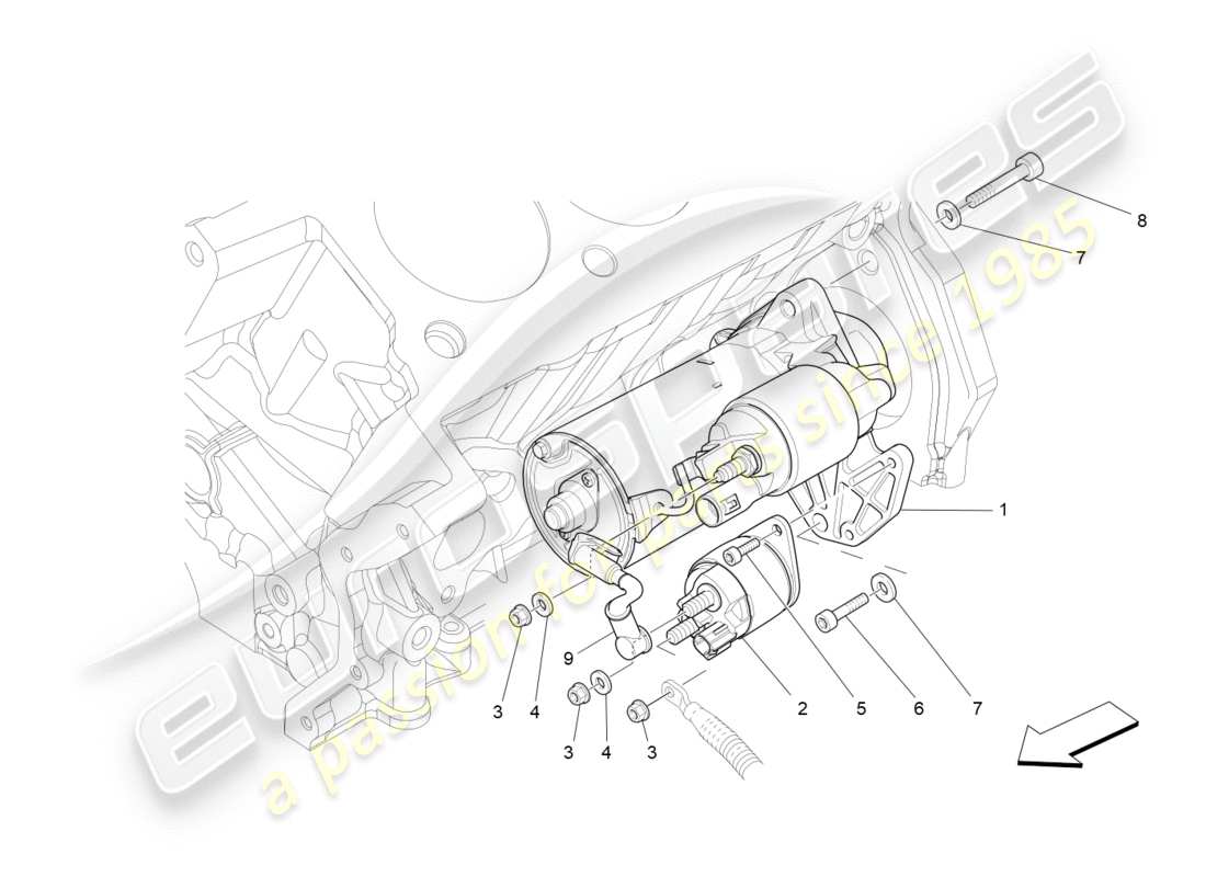Maserati QTP 3.0 TDS V6 275HP (2015) controllo elettronico: accensione motore Diagramma delle parti