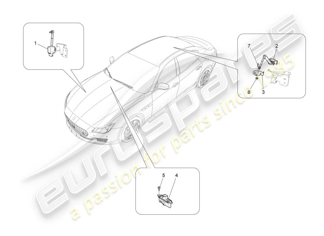 Maserati QTP 3.0 TDS V6 275HP (2015) CONTROLLO DEL SISTEMA DI ILLUMINAZIONE Diagramma delle parti