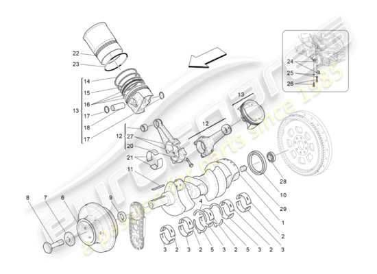 a part diagram from the Maserati GRANTURISMO S (2015) parts catalogue