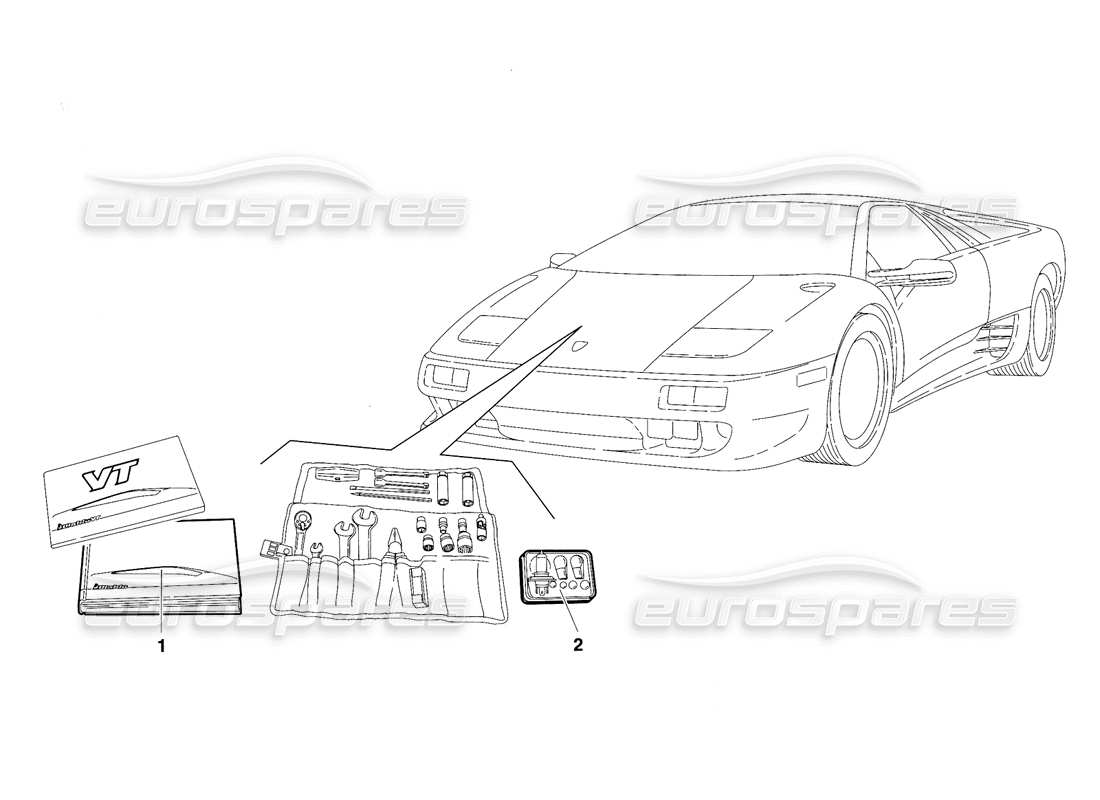 Lamborghini Diablo VT (1994) Accessori (valido per la versione USA - aprile 1994) Diagramma delle parti