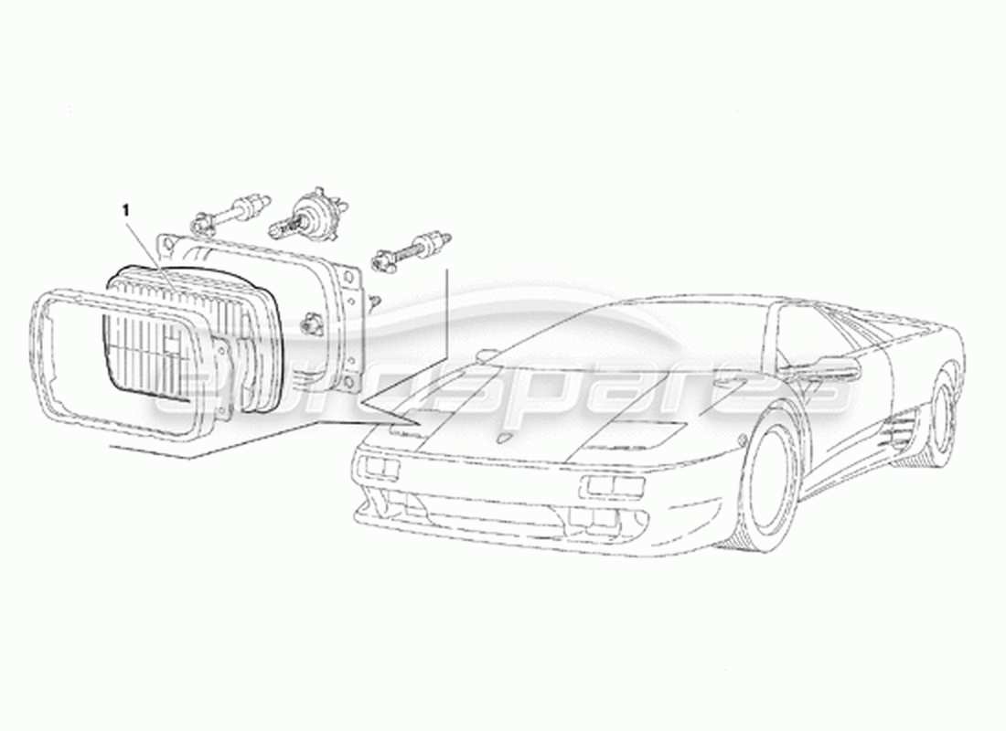 Lamborghini Diablo VT (1994) Luci (valido per la versione giapponese - aprile 1994) Diagramma delle parti