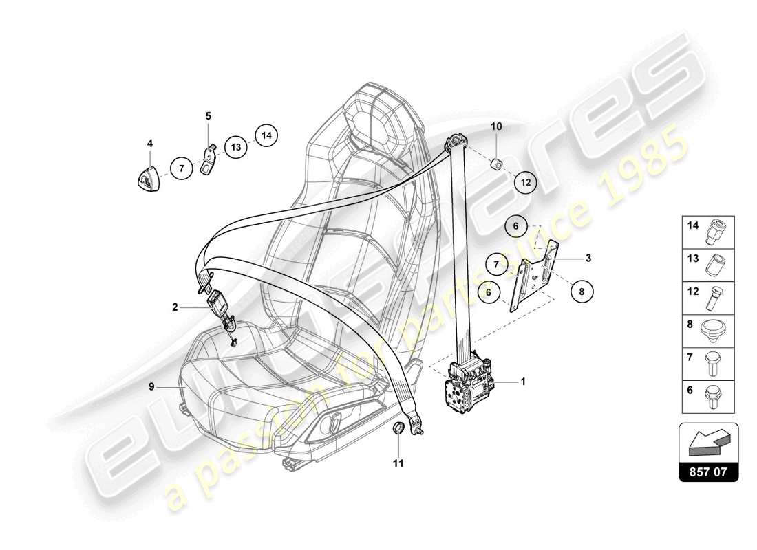 Lamborghini LP700-4 ROADSTER (2015) 3 Diagramma delle parti
