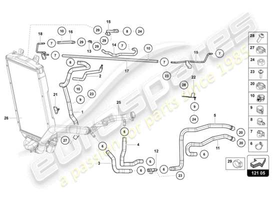 a part diagram from the Lamborghini LP740-4 S COUPE (2018) parts catalogue