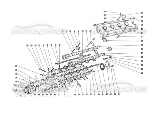 a part diagram from the Ferrari Mondial 3.0 QV (1984) parts catalogue