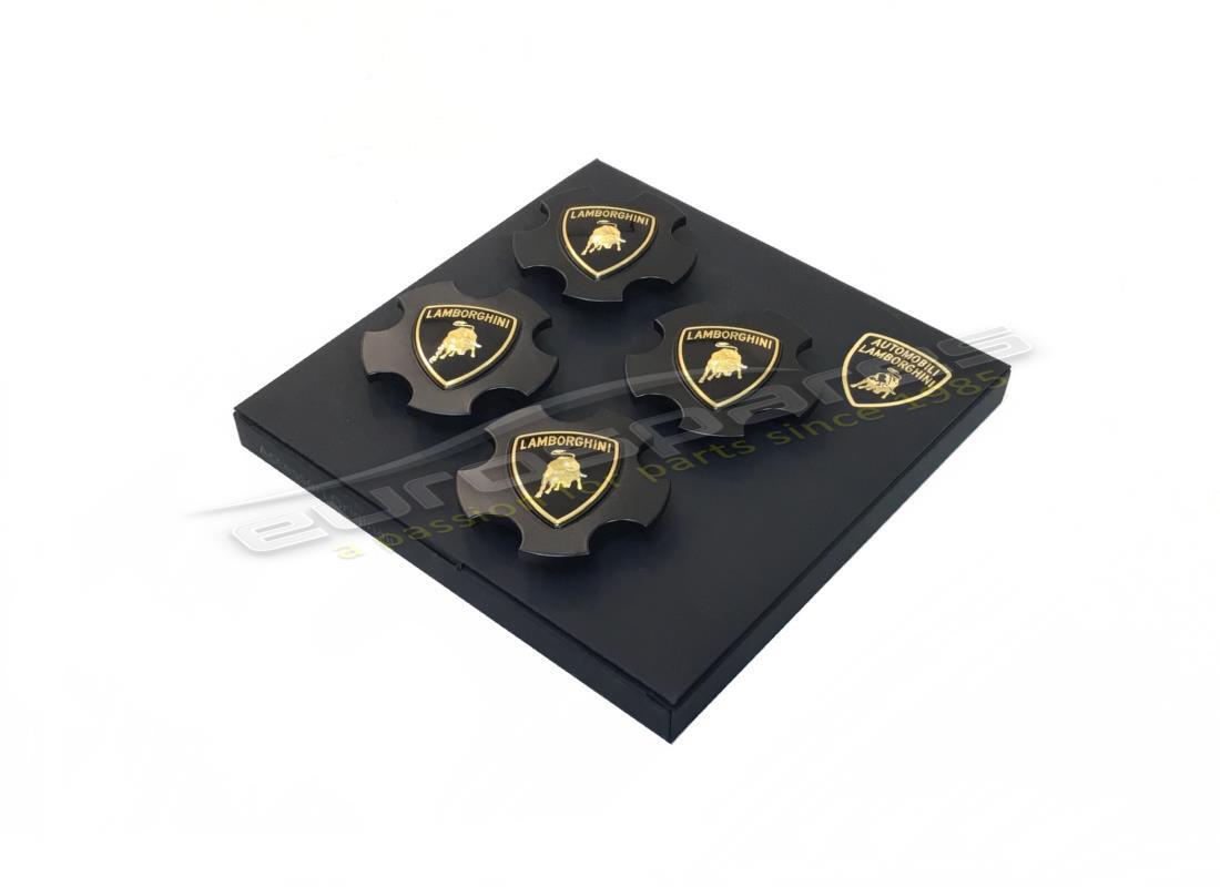 NUOVO Lamborghini KIT 4 CALLISTO MAT NERO LOGO. NUMERO PARTE 0R1400124 (1)