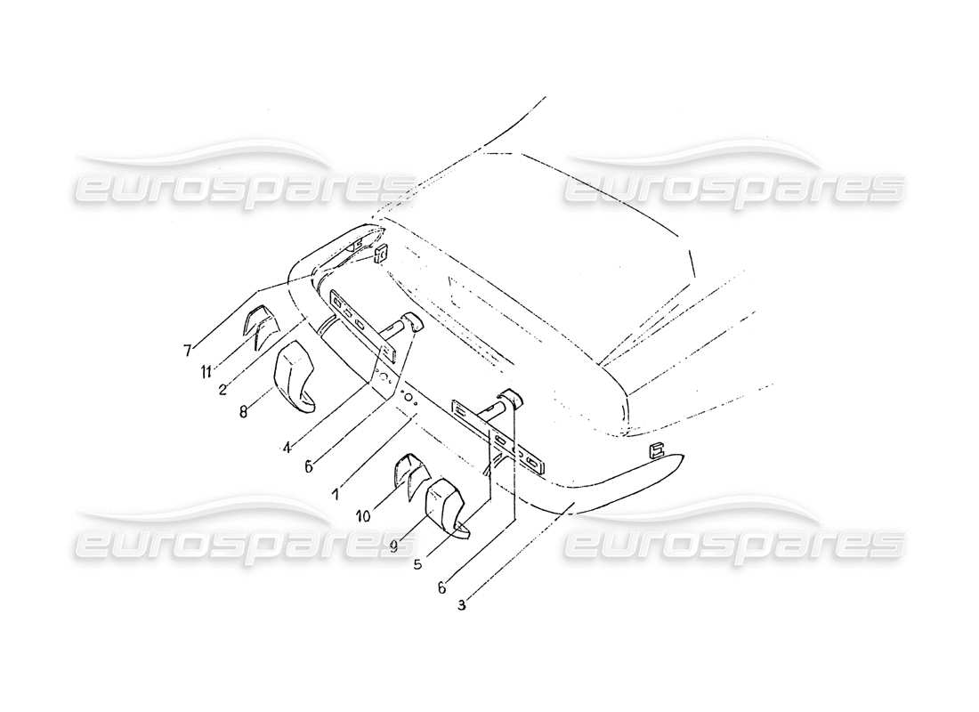 un diagramma delle parti dal catalogo delle parti ferrari 365