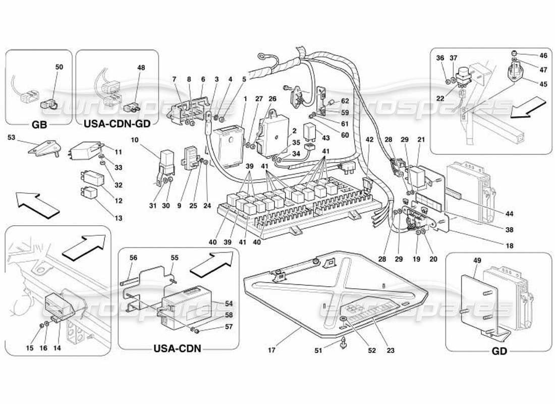 diagramma della parte contenente il codice parte 164646