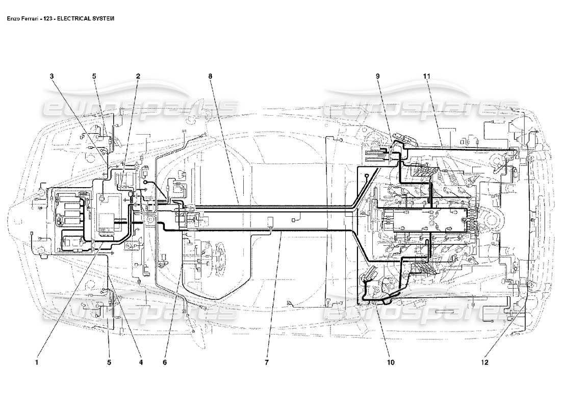VISUALIZZA I DIAGRAMMI DELLE PARTI DAL CATALOGO DELLE PARTI FERRARI ENZO un diagramma delle parti dal catalogo delle parti ferrari enzo