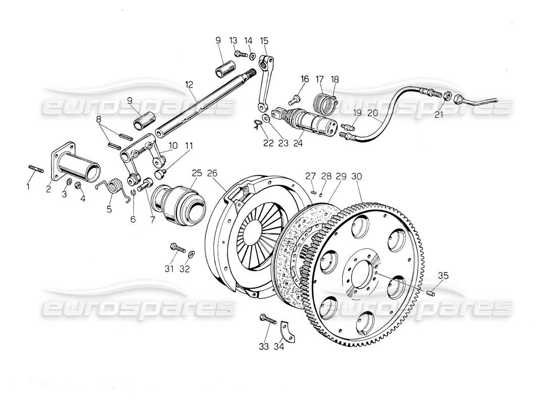un diagramma delle parti dal catalogo delle parti Lamborghini Countach LP400