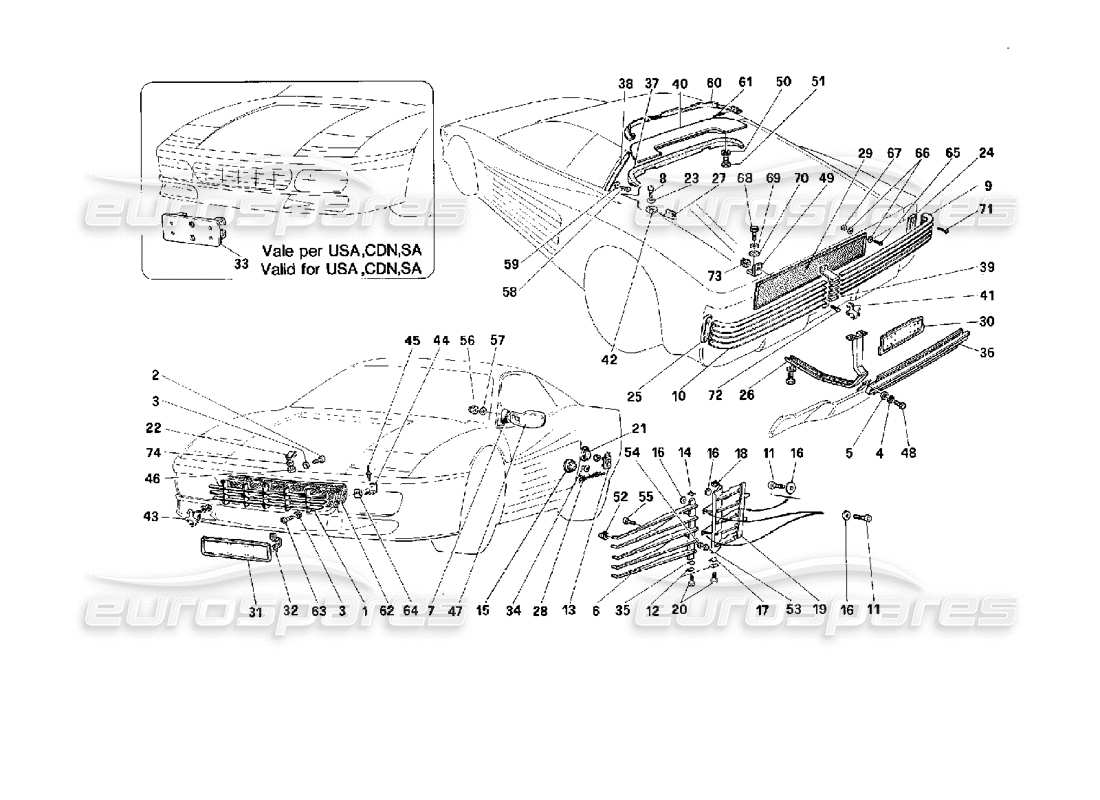 diagramma della parte contenente il codice parte 63025200