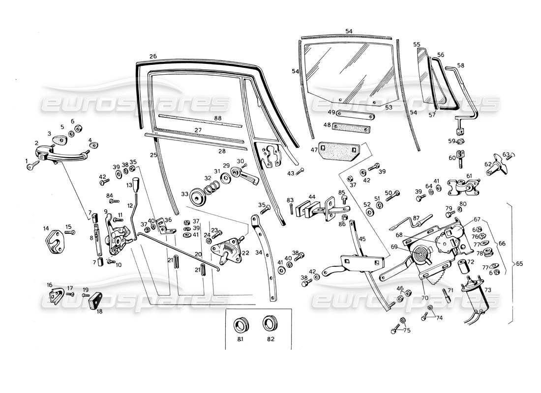 diagramma della parte contenente il codice parte 115 bo 64962