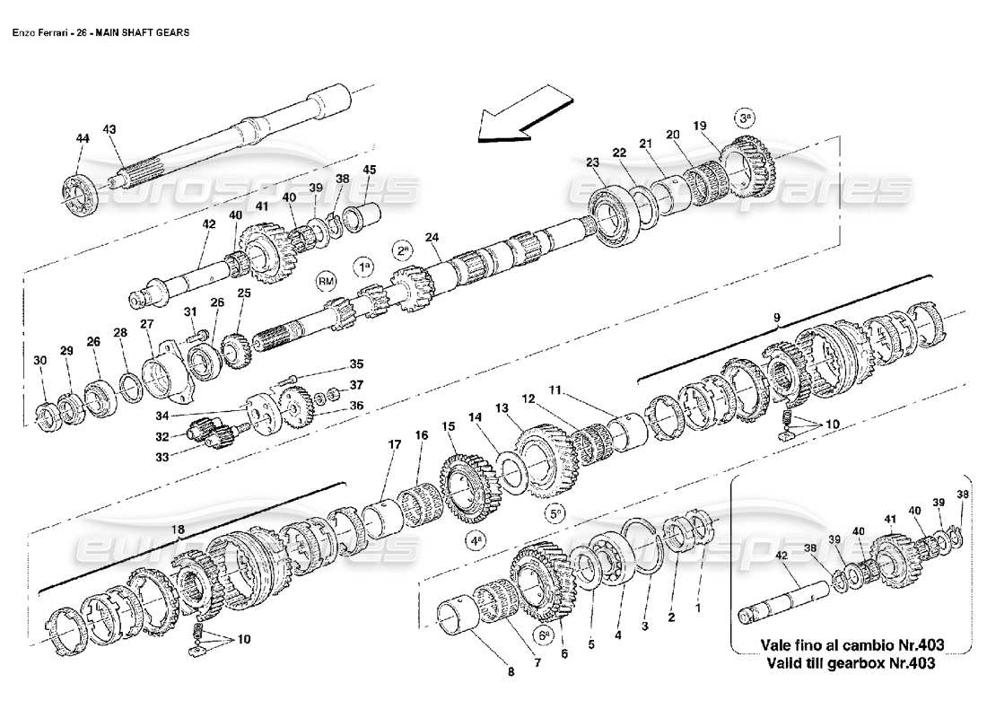 diagramma della parte contenente il codice parte 211960