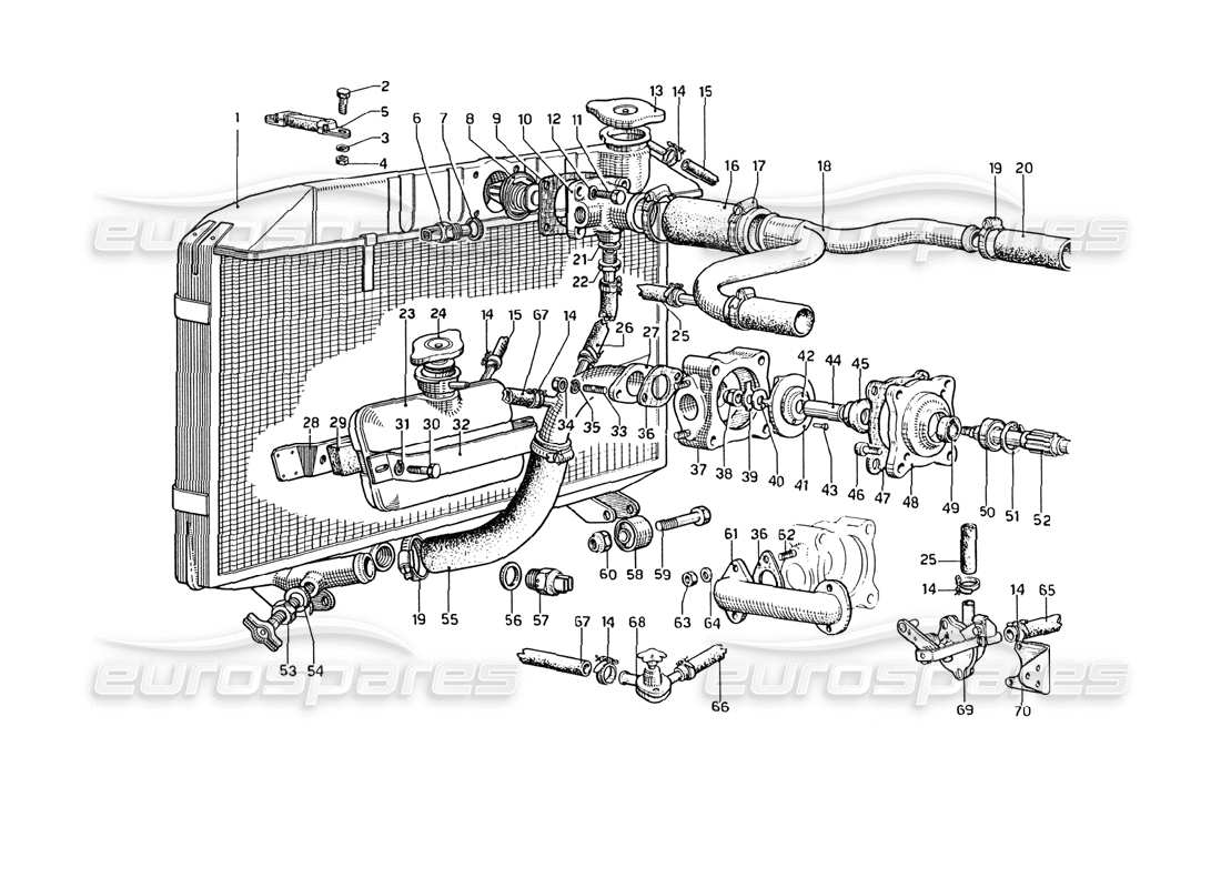 un diagramma delle parti dal catalogo delle parti ferrari 275 gtb4