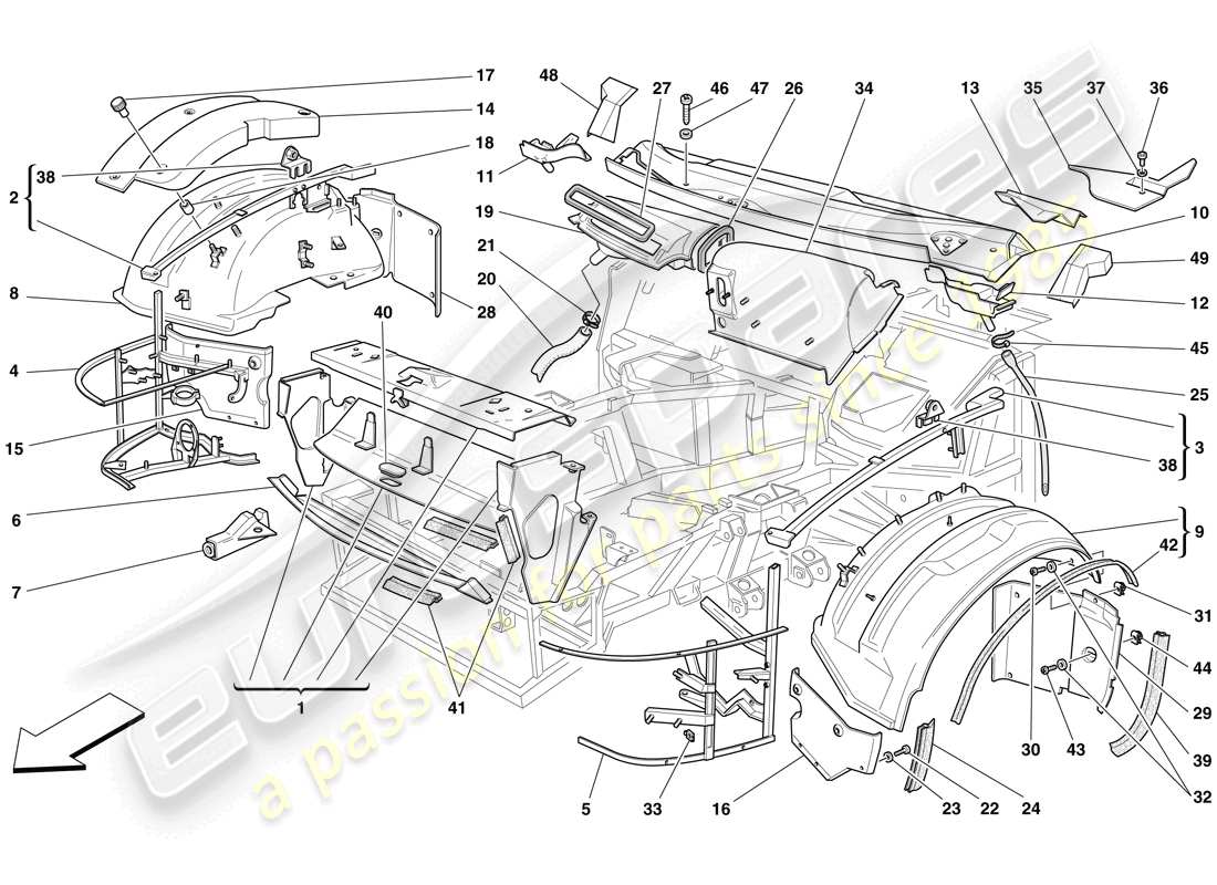 diagramma della parte contenente il codice parte 69114000