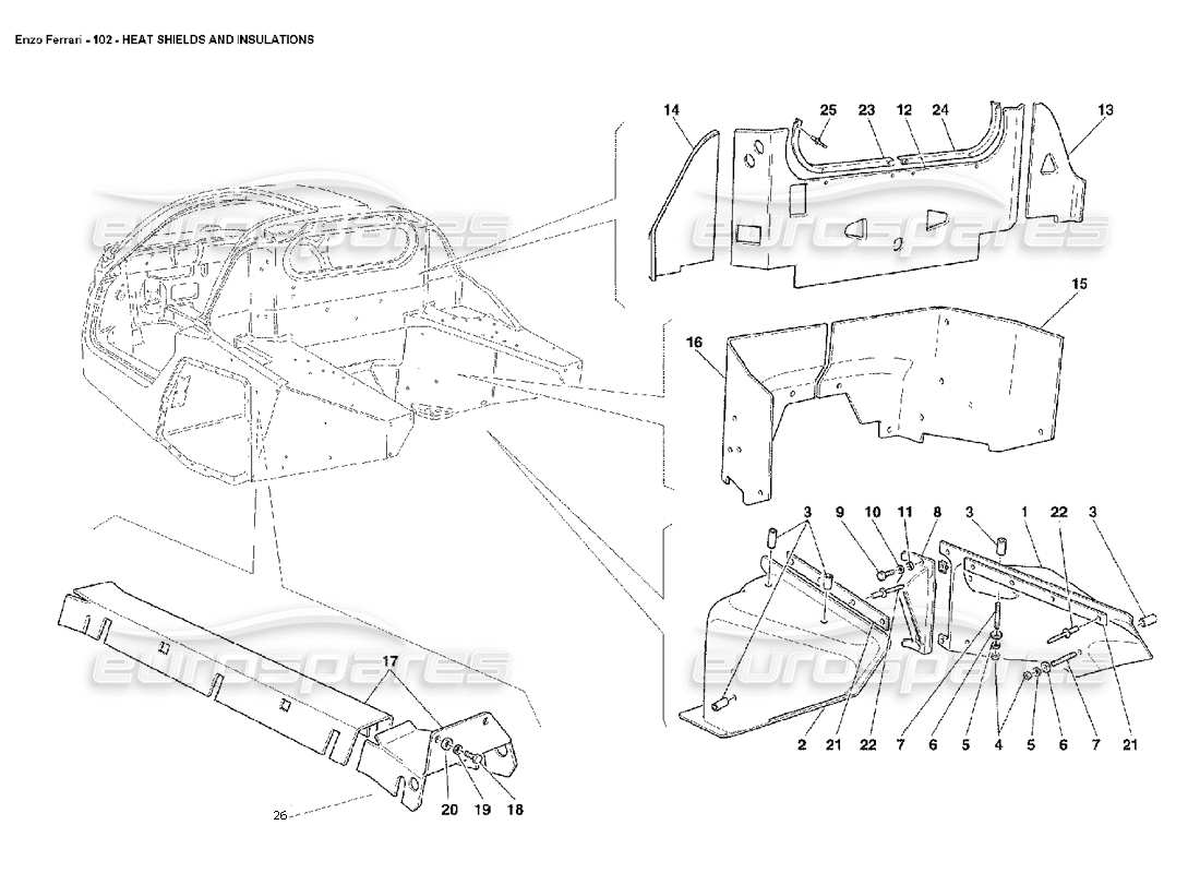 diagramma della parte contenente il codice parte 104021