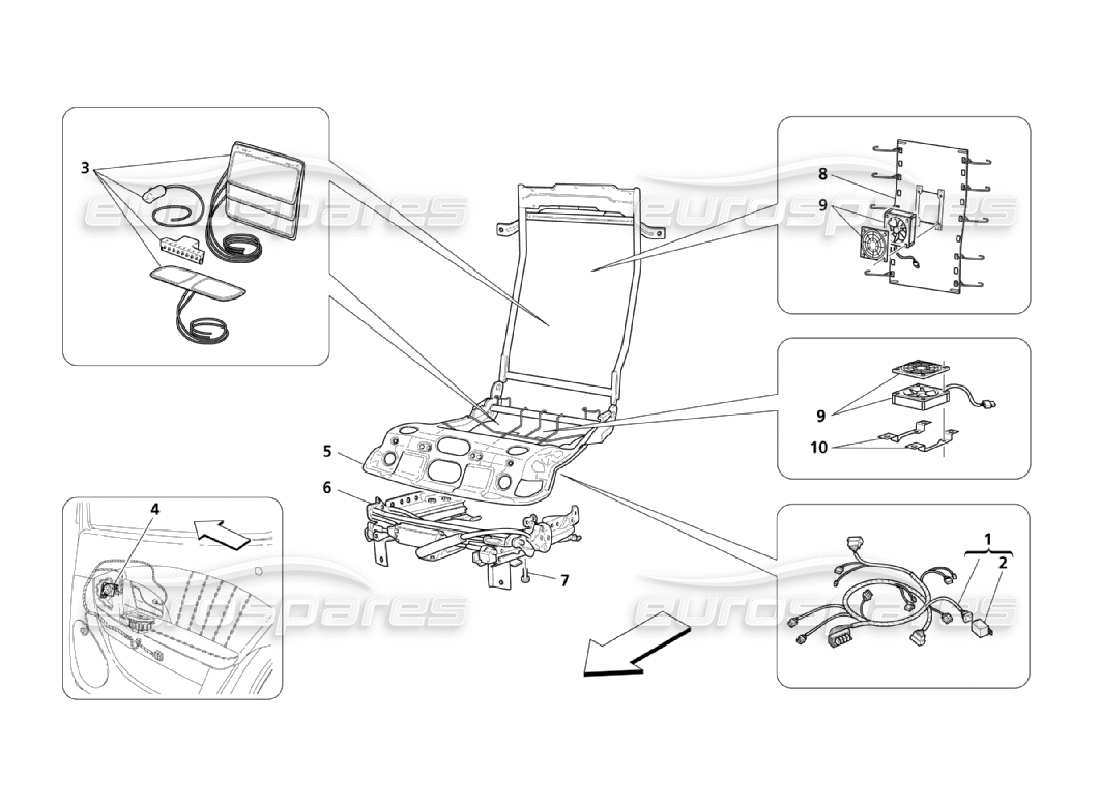 diagramma della parte contenente il codice parte 980139423