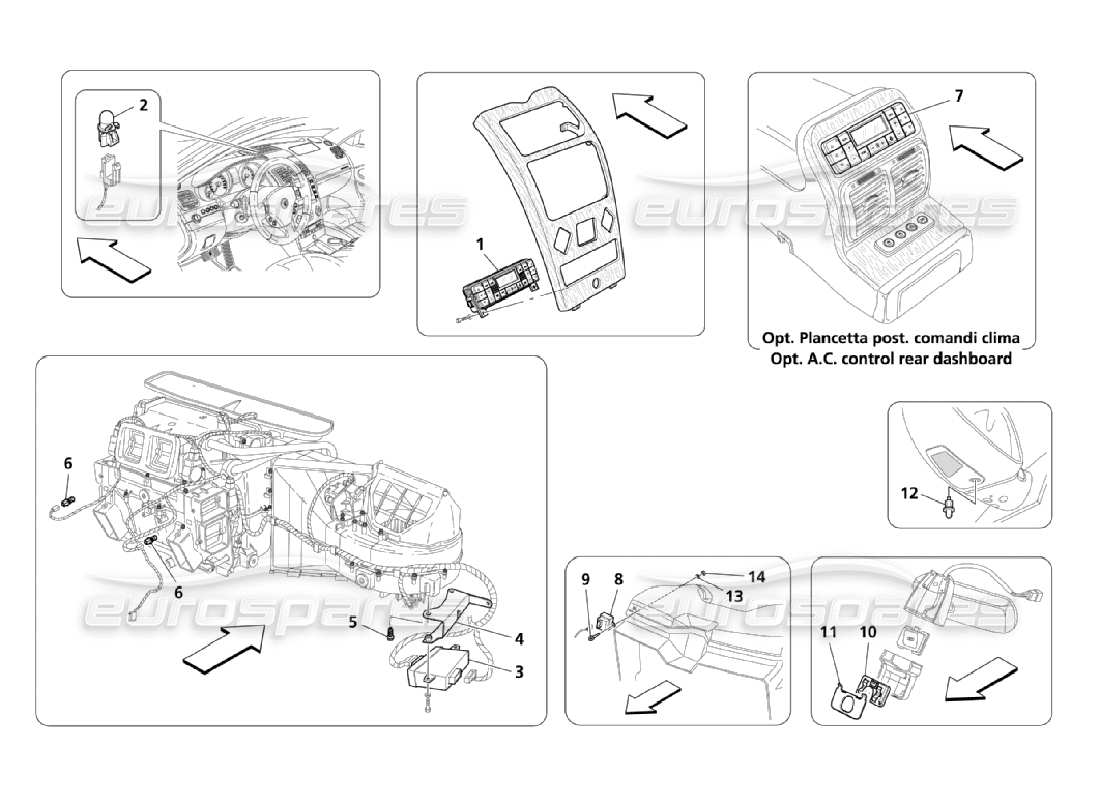 maserati qtp. (2006) 4.2 gruppo ac: controllo elettronico diagramma delle parti