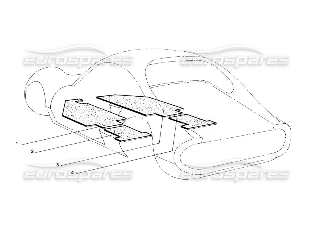 ferrari 206 gt dino (coachwork) sotto i tappeti diagramma delle parti