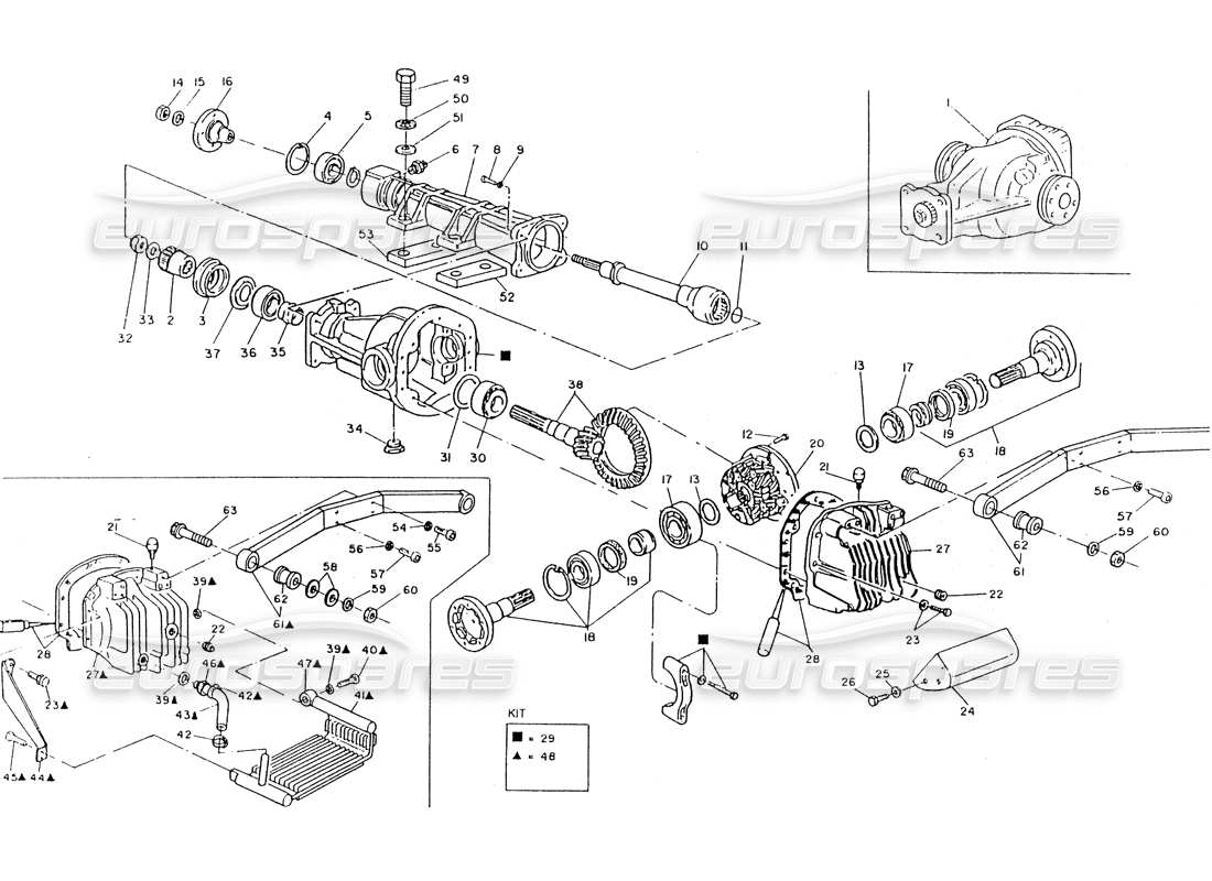 maserati 418 / 4.24v / 430 differenziale diagramma delle parti