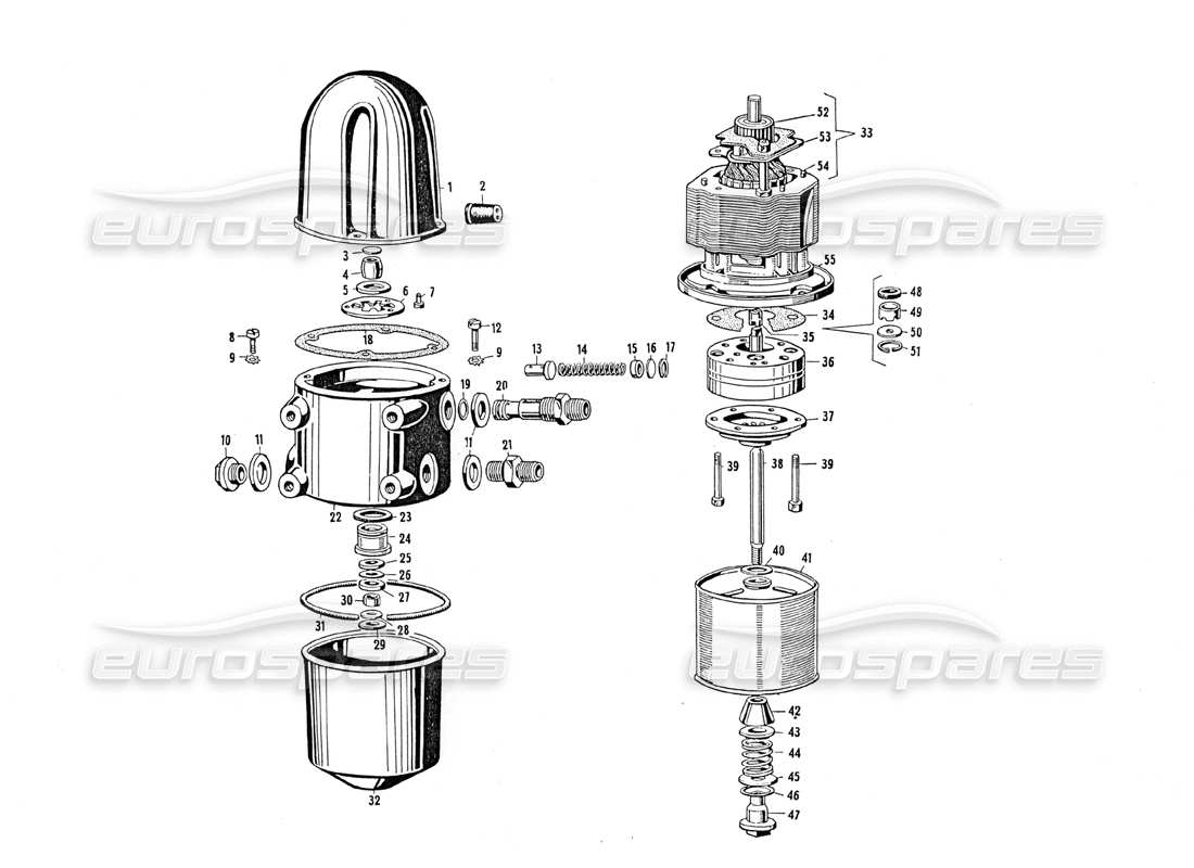 maserati mistral 3.7 pompa d'iniezione diagramma delle parti