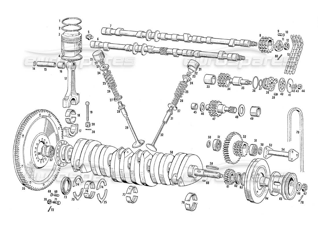 maserati mistral 3.7 parti mobili diagramma delle parti