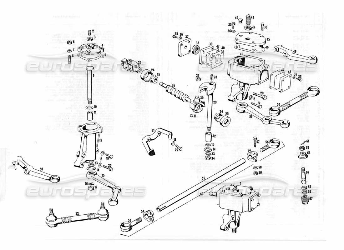maserati indy 4.2 tiranti diagramma delle parti