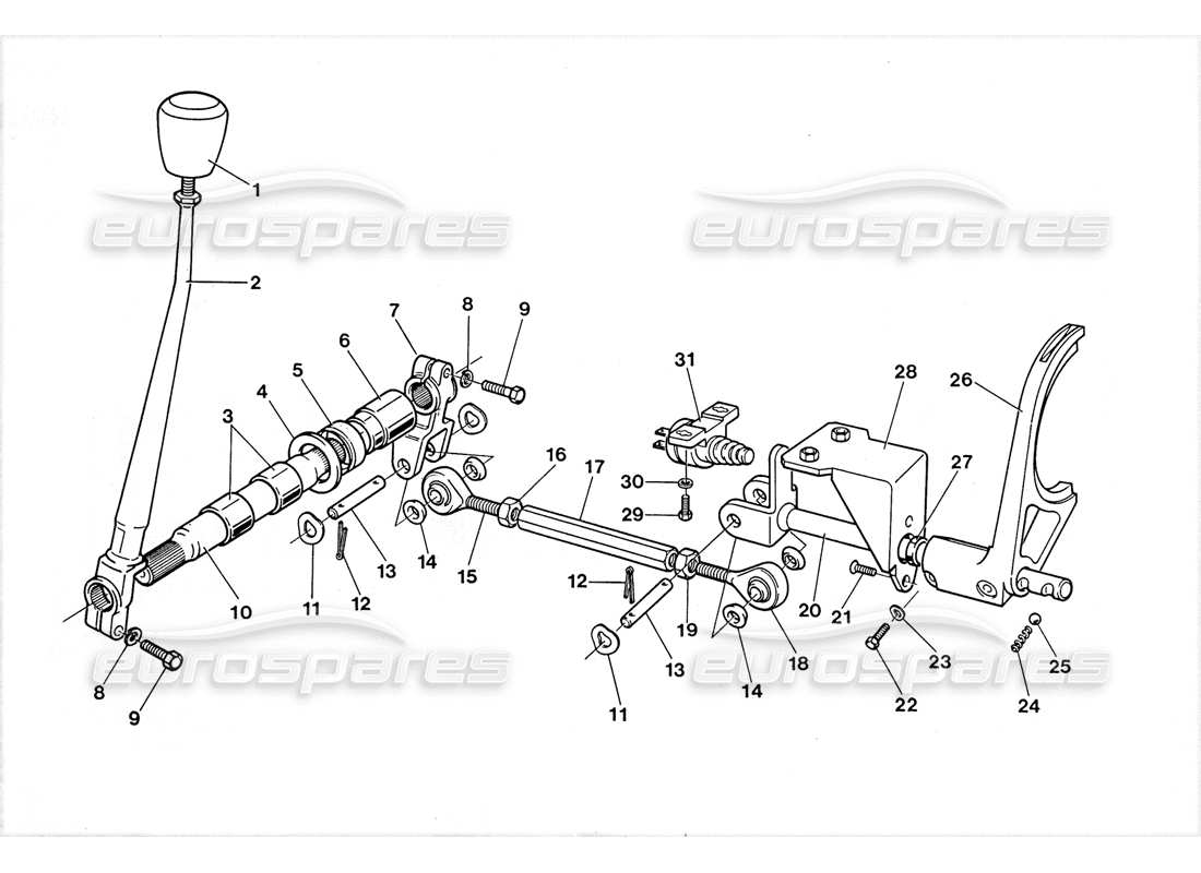 lamborghini lm002 (1988) trasferimento (collegamento) diagramma delle parti