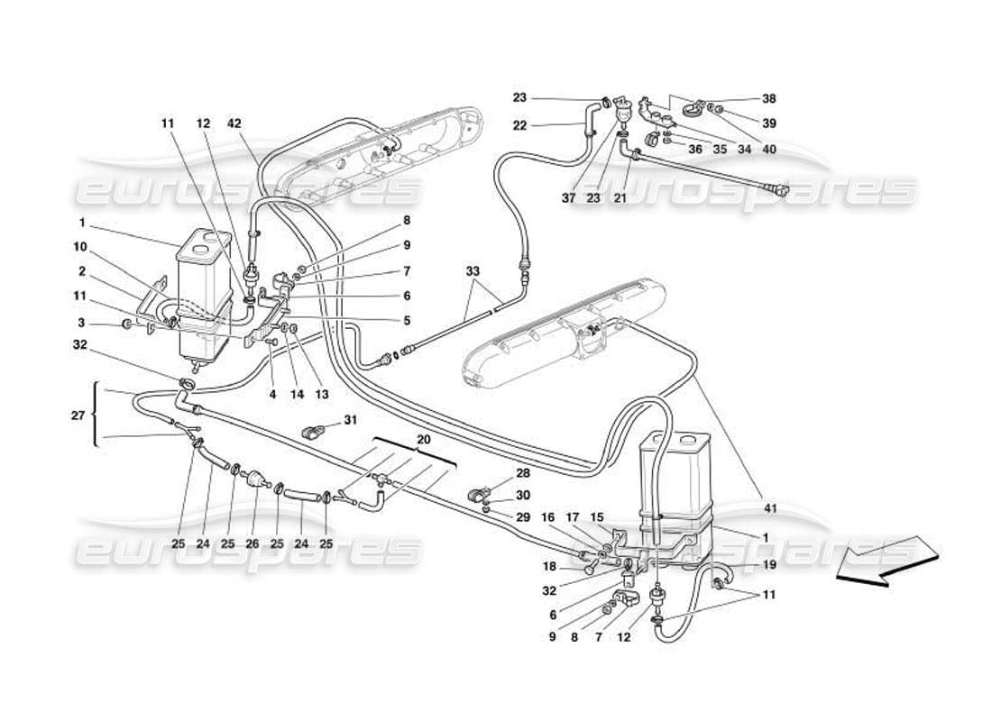 ferrari 550 barchetta dispositivo antievaporazione -non per usa e cdn- schema delle parti