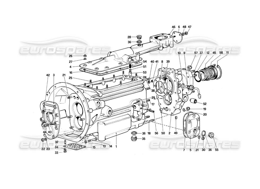 ferrari 412 (mechanical) cambio - 412 m. diagramma delle parti