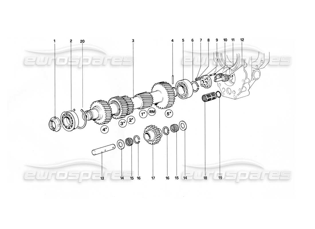 ferrari 412 (mechanical) albero principale e pompa dell'olio - 412 m. diagramma delle parti