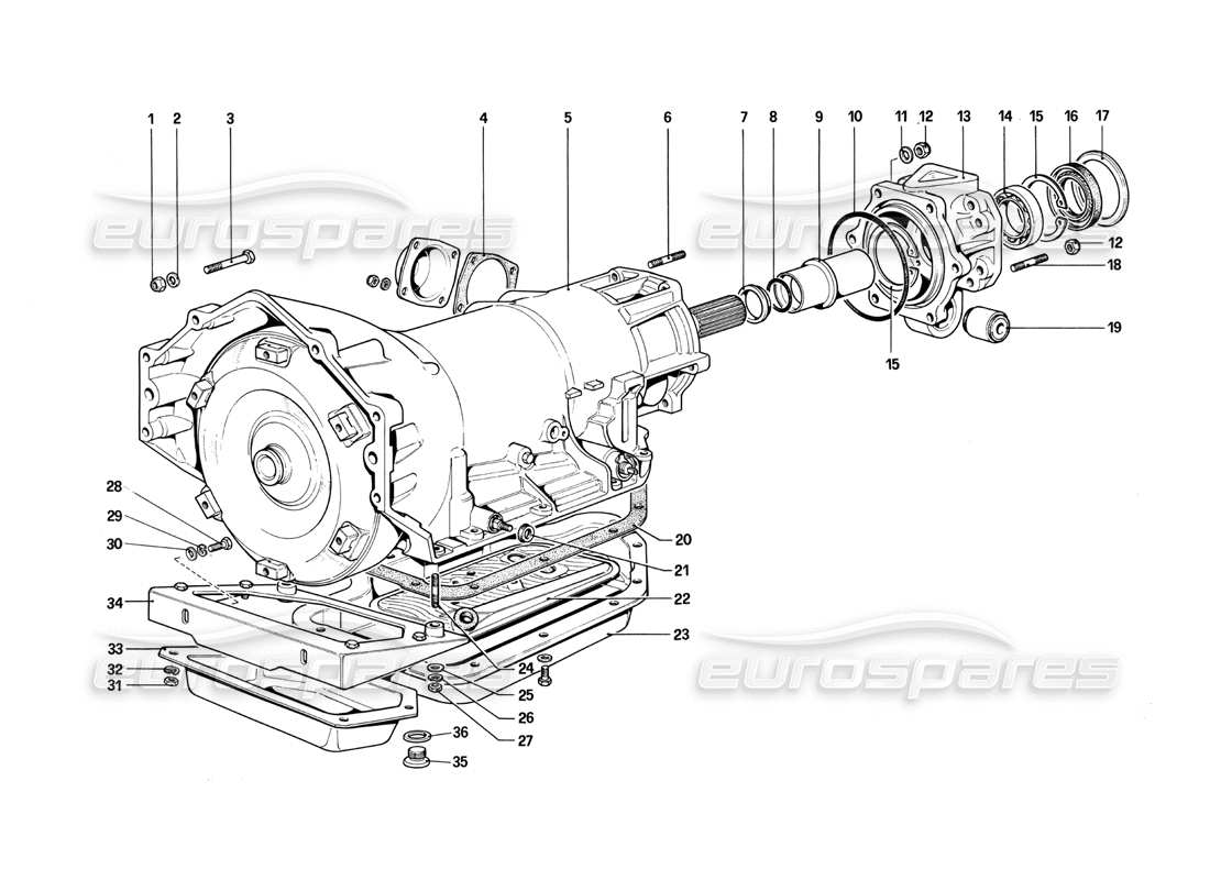 ferrari 412 (mechanical) trasmissione automatica - 412 a. diagramma delle parti