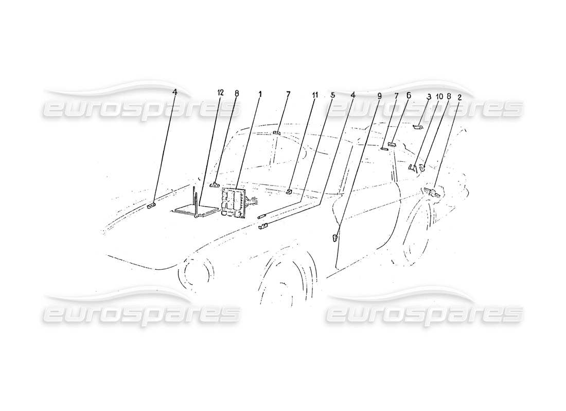 ferrari 330 gtc / 365 gtc (coachwork) electrical relays & switches (edizione 1 and 2) part diagram