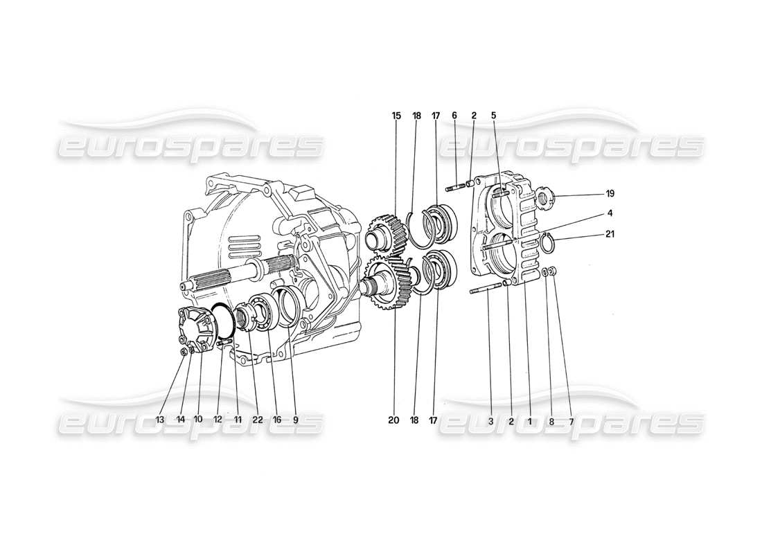 ferrari 288 gto trasmissione del cambio diagramma delle parti