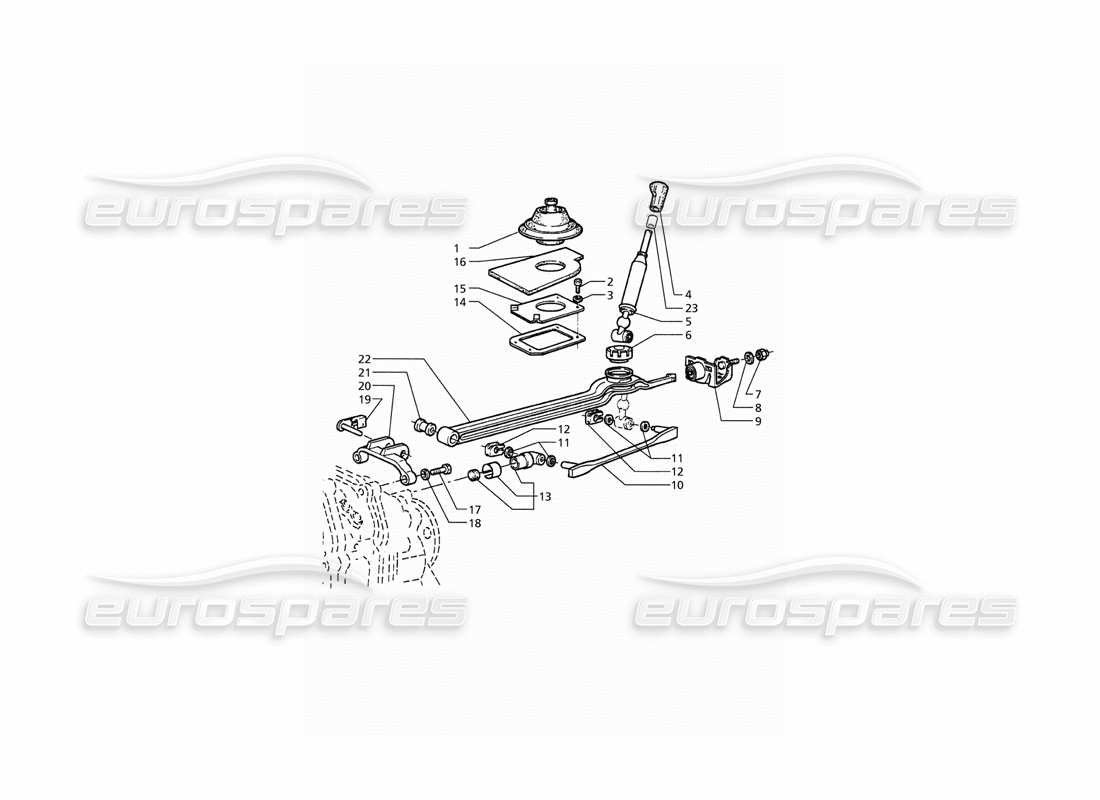 maserati qtp. 3.2 v8 (1999) velocità di trasmissione getrag 6: controlli esterni diagramma delle parti